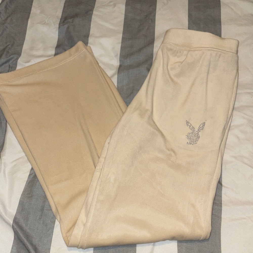 Playboy NWOT velvet flare track pants